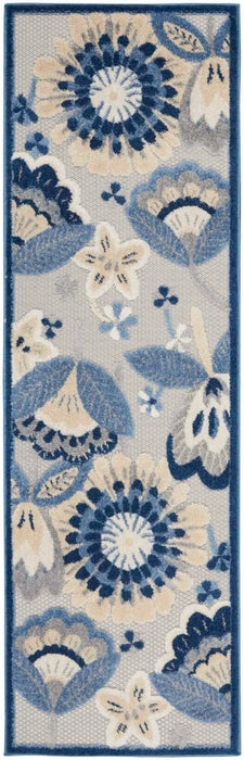 Nourison Rugs Aloha ALH25 Blue Grey Area Rug