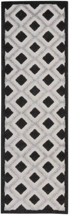 Nourison Rugs Aloha ALH26 Black and White Area Rug