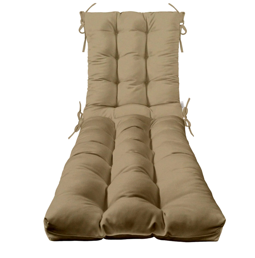 Chaise Lounge Chair Cushion | Tufted | 72" H x 22" W | Sunbrella Canvas Antique Beige - RSH Decor