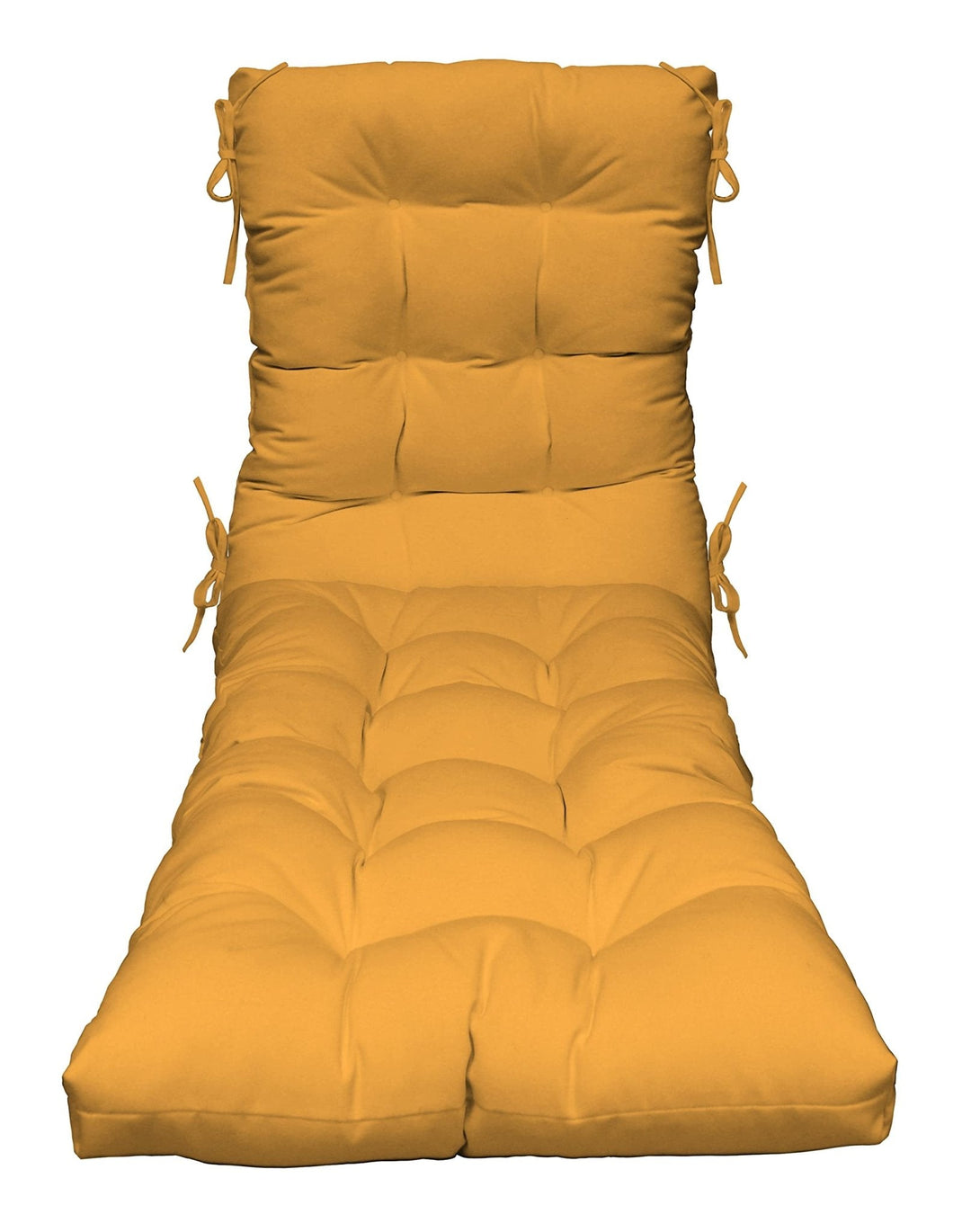 Chaise Lounge Chair Cushion | Tufted | 72" H x 22" W | Sunbrella Canvas Buttercup Yellow - RSH Decor