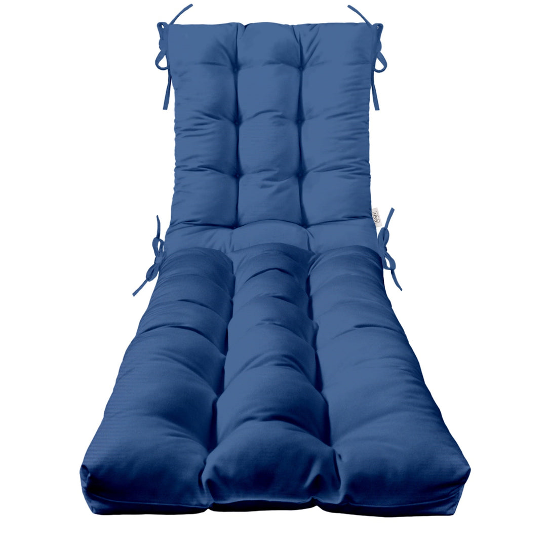Chaise Lounge Chair Cushion | Tufted | 72" H x 22" W | Sunbrella Canvas Capri Blue - RSH Decor