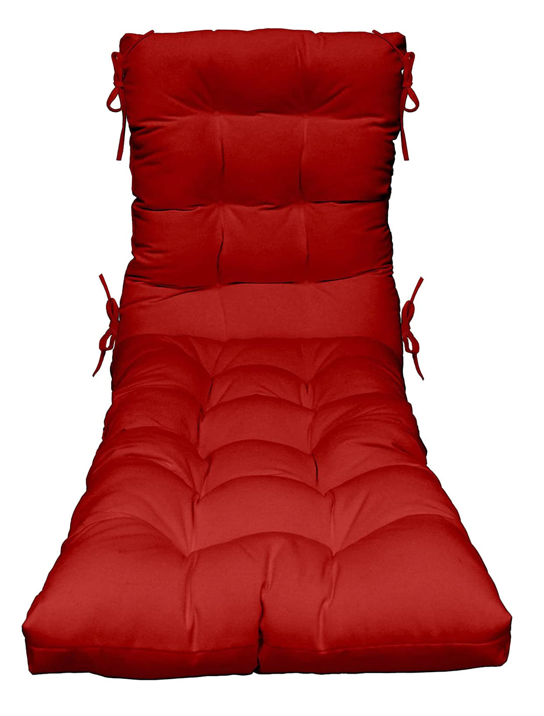 Chaise Lounge Chair Cushion | Tufted | 72" H x 22" W | Sunbrella Canvas Jockey Red - RSH Decor