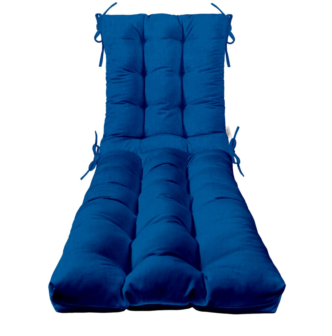 Chaise Lounge Chair Cushion | Tufted | 72" H x 22" W | Sunbrella Canvas Pacific Blue - RSH Decor