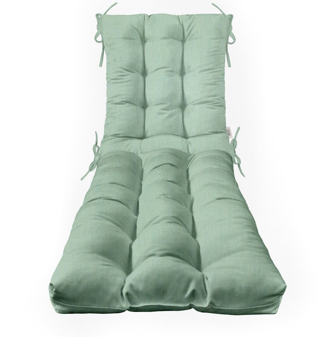 Chaise Lounge Chair Cushion | Tufted | 72" H x 22" W | Sunbrella Canvas Spa Blue - RSH Decor