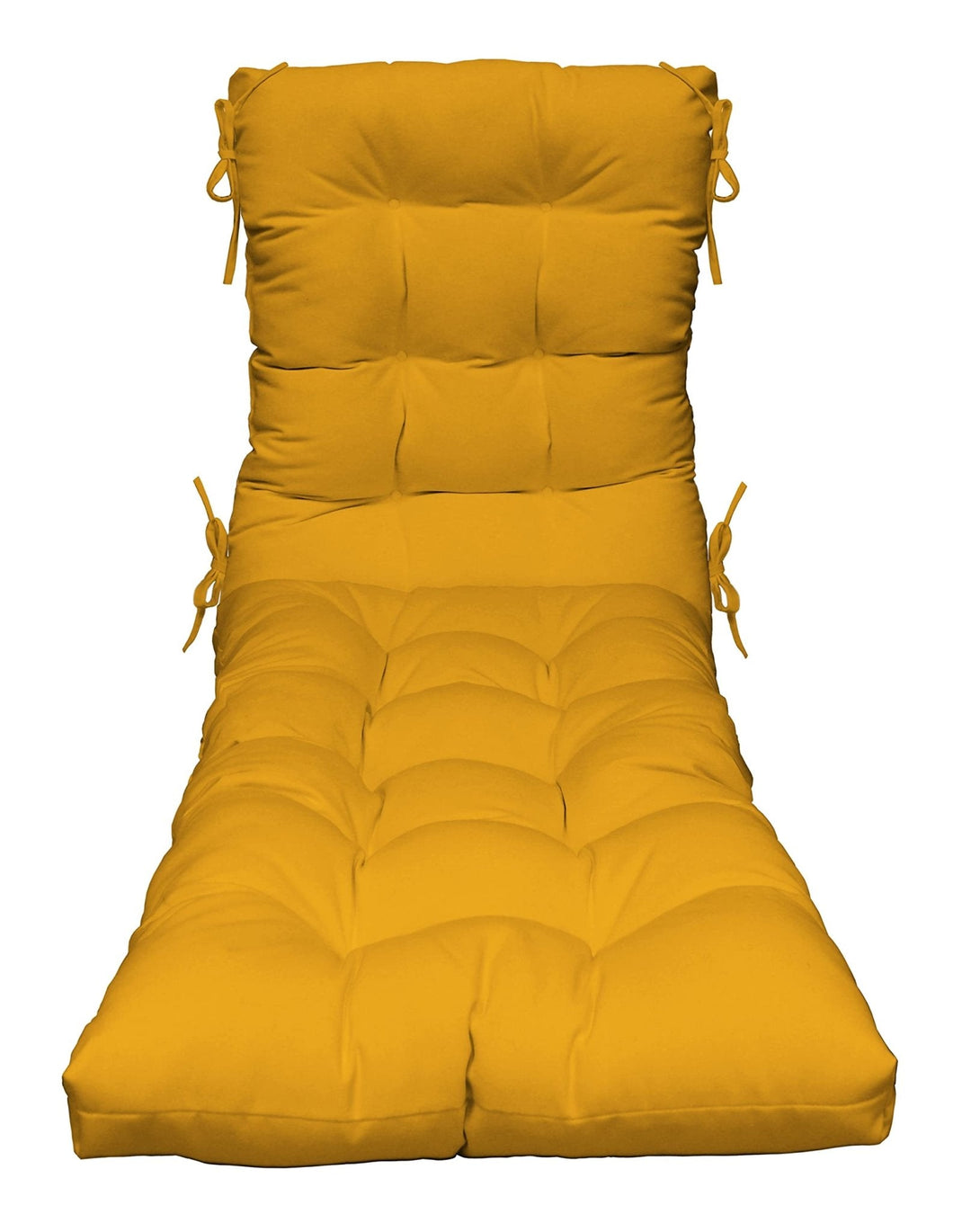 Chaise Lounge Chair Cushion | Tufted | 72" H x 22" W | Sunbrella Canvas Sunflower Yellow - RSH Decor