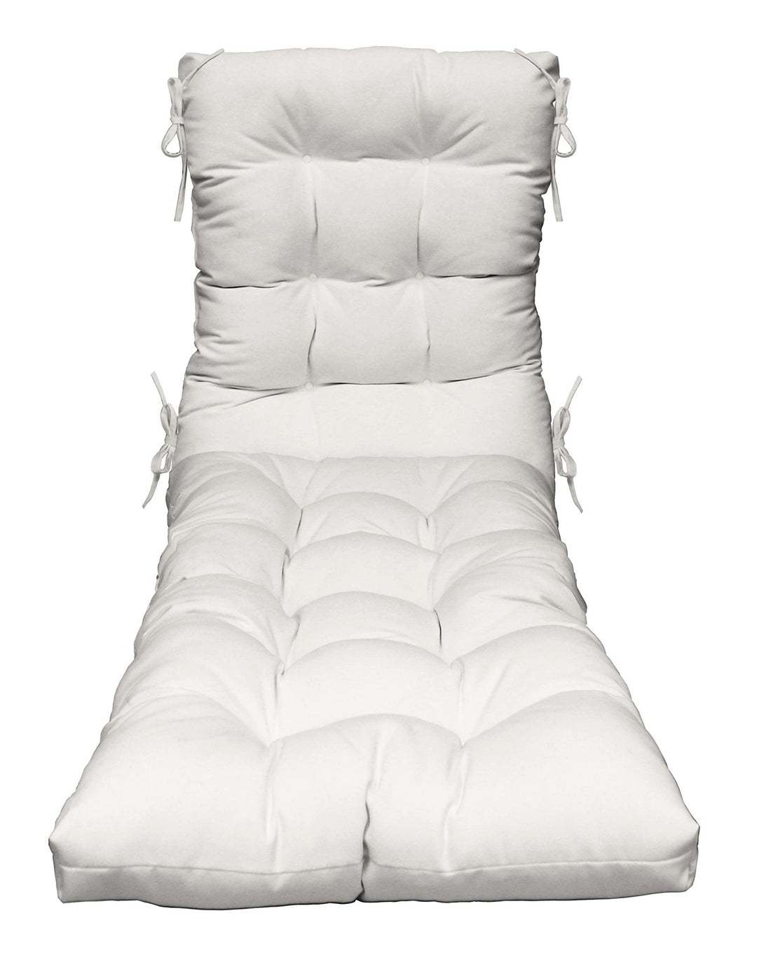 Chaise Lounge Chair Cushion | Tufted | 72" H x 22" W | Sunbrella Canvas White - RSH Decor