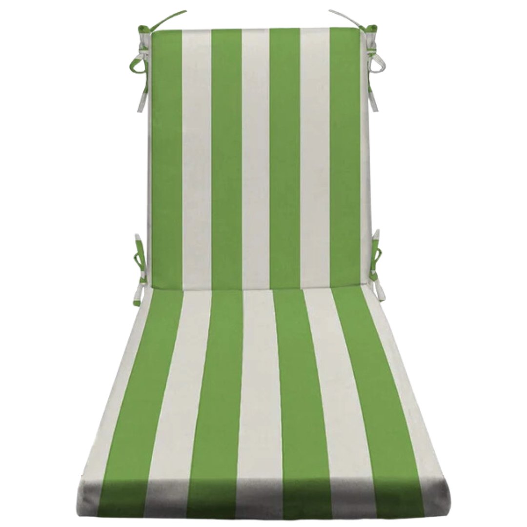 Chaise Lounge Foam Cushion | Foam | Size 72"x21"x3" | Kiwi & White Stripe | SUMMER FLASH SALE - RSH Decor