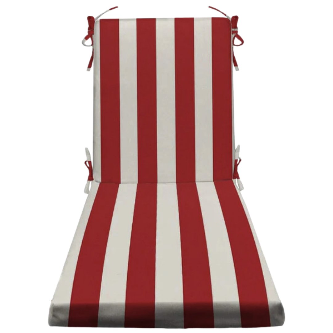 Chaise Lounge Foam Cushion | Foam | Size 72"x21"x3" | Red & White Stripe | SUMMER FLASH SALE - RSH Decor