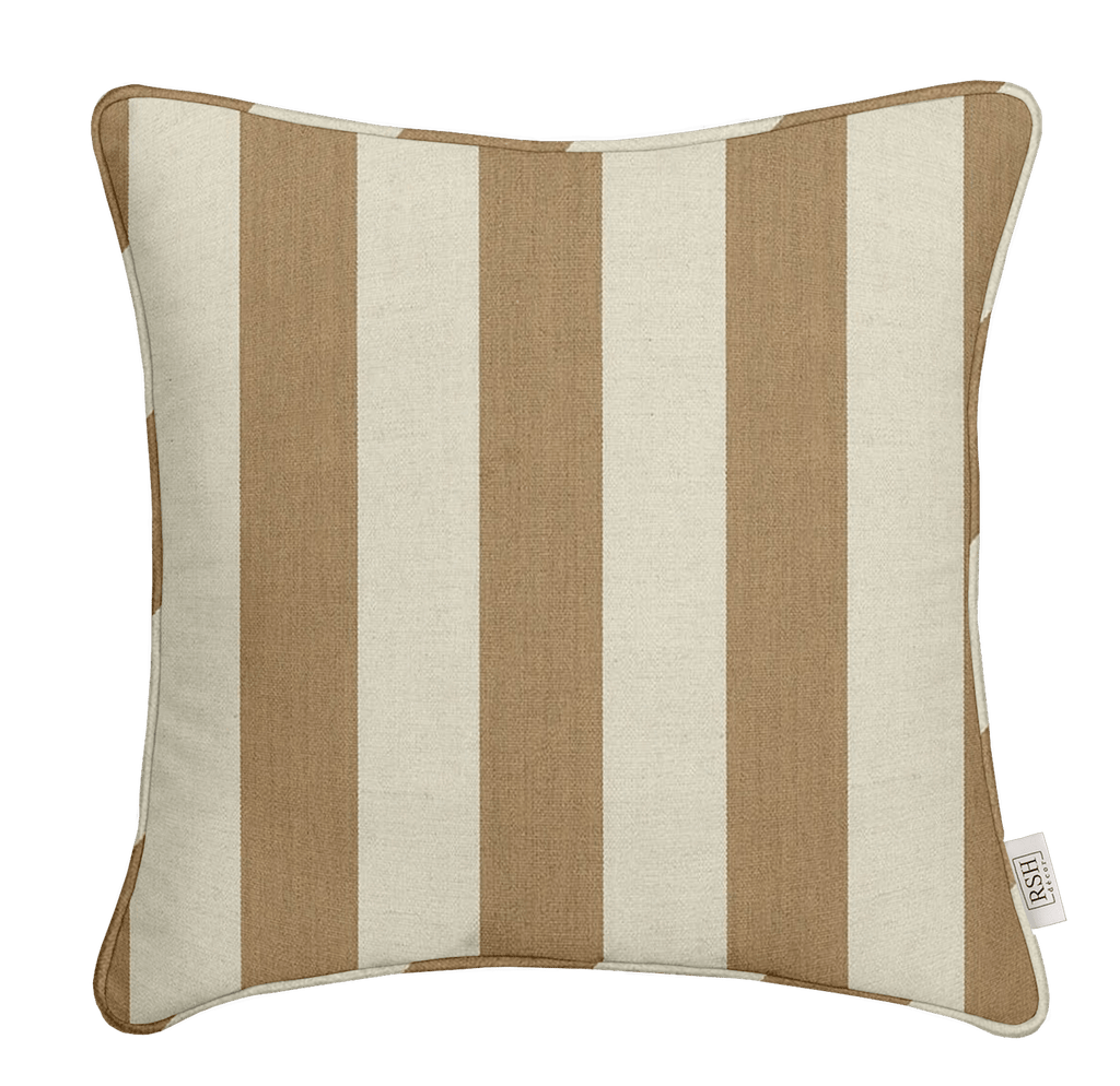 Sunbrella Stripes Corded Square Throw Pillow1