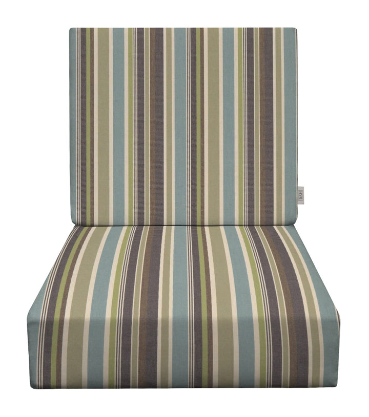 Deep Seating Foam Back Chair Cushion Set | Sunbrella Performance Fabric | Sunbrella Brannon Whisper - RSH Decor