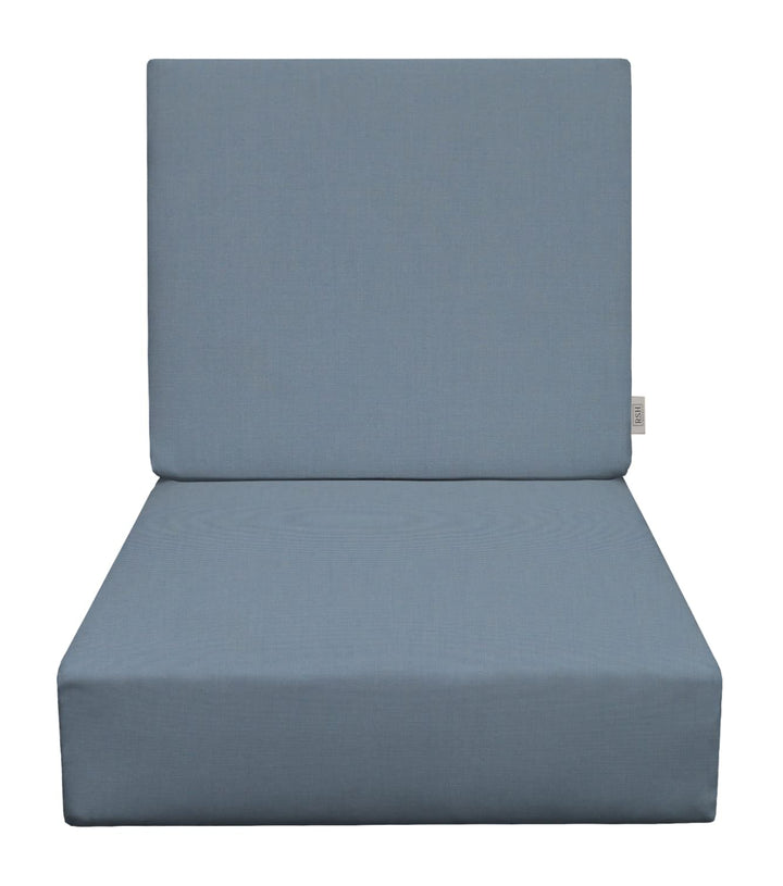 Deep Seating Foam Back Chair Cushion Set | Sunbrella Performance Fabric | Sunbrella Canvas Air Blue - RSH Decor