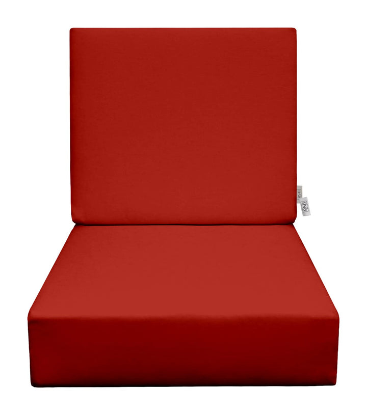 Deep Seating Foam Back Chair Cushion Set | Sunbrella Performance Fabric | Sunbrella Canvas Jockey Red - RSH Decor