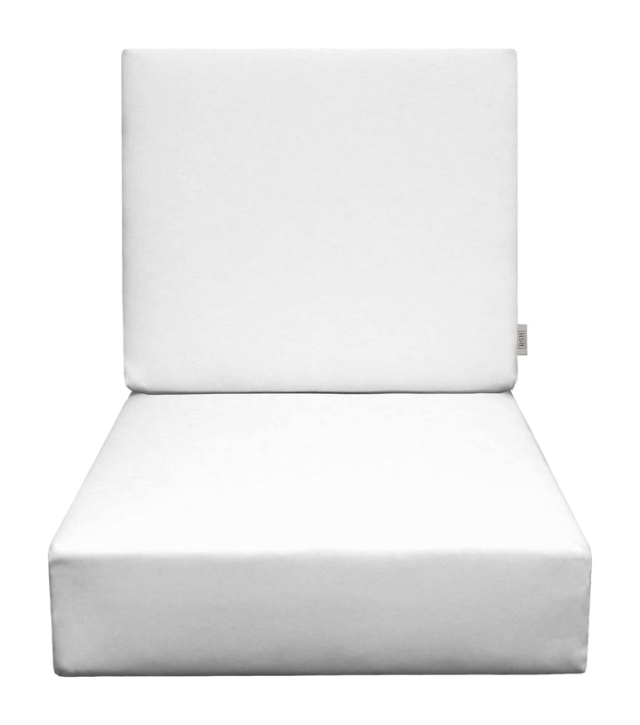 Deep Seating Foam Back Chair Cushion Set | Sunbrella Performance Fabric | Sunbrella Canvas White - RSH Decor