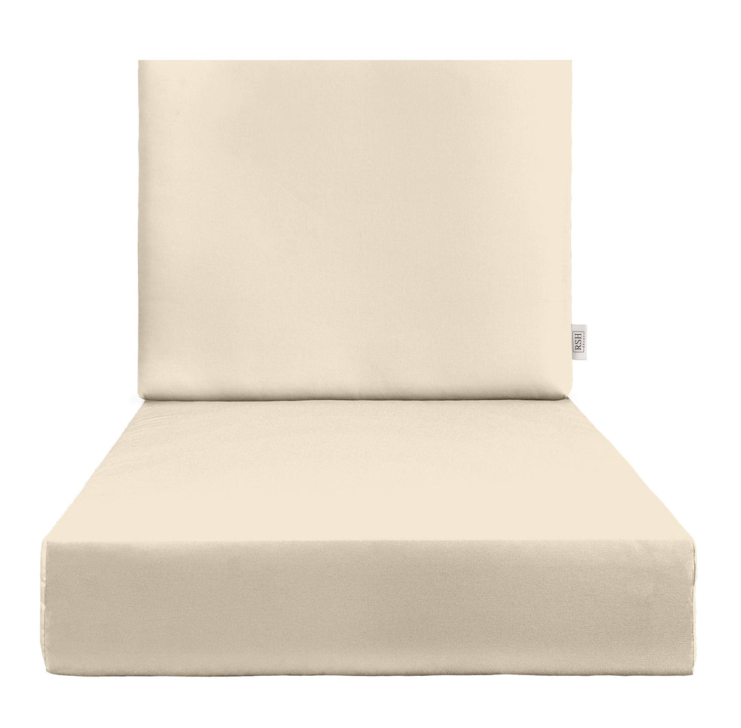 Deep Seating Foam Back Chair Cushion Set | Sunbrella Solids - RSH Decor