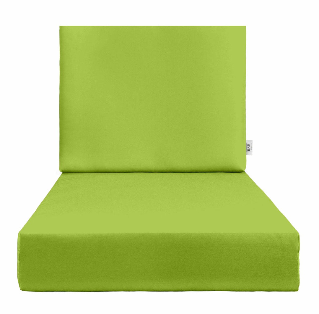 Deep Seating Foam Back Chair Cushion Set | Sunbrella Solids - RSH Decor