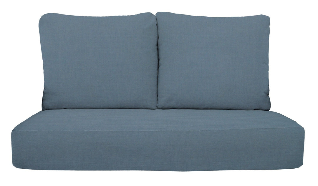 Deep Seating Loveseat Cushion Set | 46" x 26" | Sunbrella Performance Fabric | Sunbrella Canvas Air Blue - RSH Decor