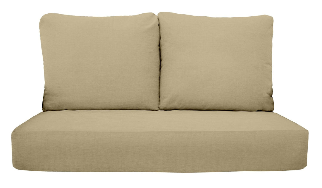 Deep Seating Loveseat Cushion Set | 46" x 26" | Sunbrella Performance Fabric | Sunbrella Canvas Antique Beige - RSH Decor