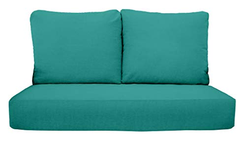 Deep Seating Loveseat Cushion Set | 46" x 26" | Sunbrella Performance Fabric | Sunbrella Canvas Aruba - RSH Decor