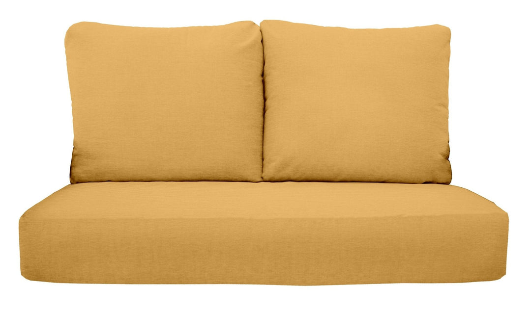 Deep Seating Loveseat Cushion Set | 46" x 26" | Sunbrella Performance Fabric | Sunbrella Canvas Buttercup Yellow - RSH Decor