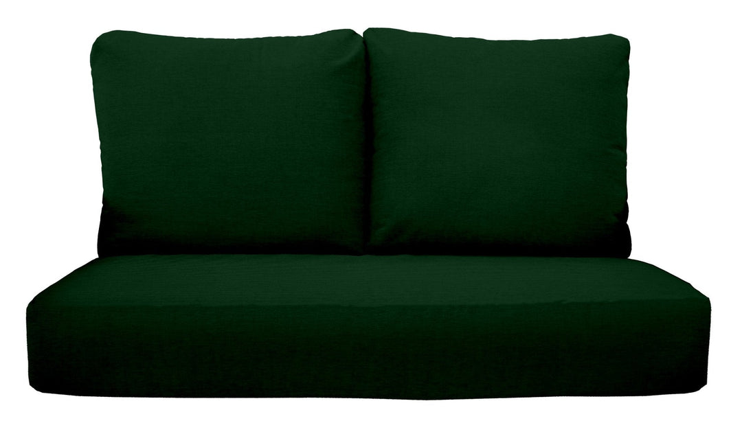 Deep Seating Loveseat Cushion Set | 46" x 26" | Sunbrella Performance Fabric | Sunbrella Canvas Forest Green - RSH Decor