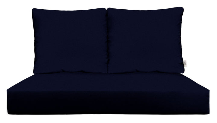 Deep Seating Loveseat Cushion Set | 46" x 26" | Sunbrella Performance Fabric | Sunbrella Canvas Navy - RSH Decor