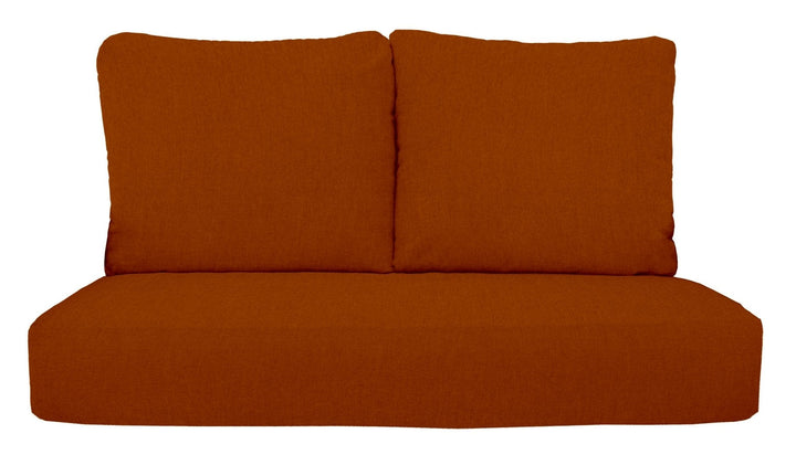 Deep Seating Loveseat Cushion Set | 46" x 26" | Sunbrella Performance Fabric | Sunbrella Canvas Rust - RSH Decor