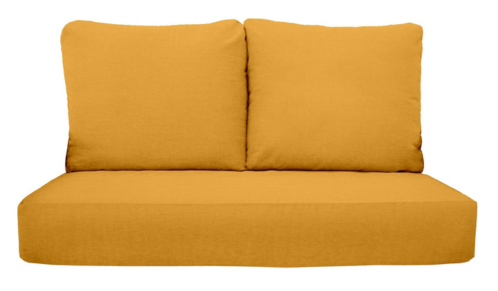 Deep Seating Loveseat Cushion Set | 46" x 26" | Sunbrella Performance Fabric | Sunbrella Canvas Sunflower Yellow - RSH Decor