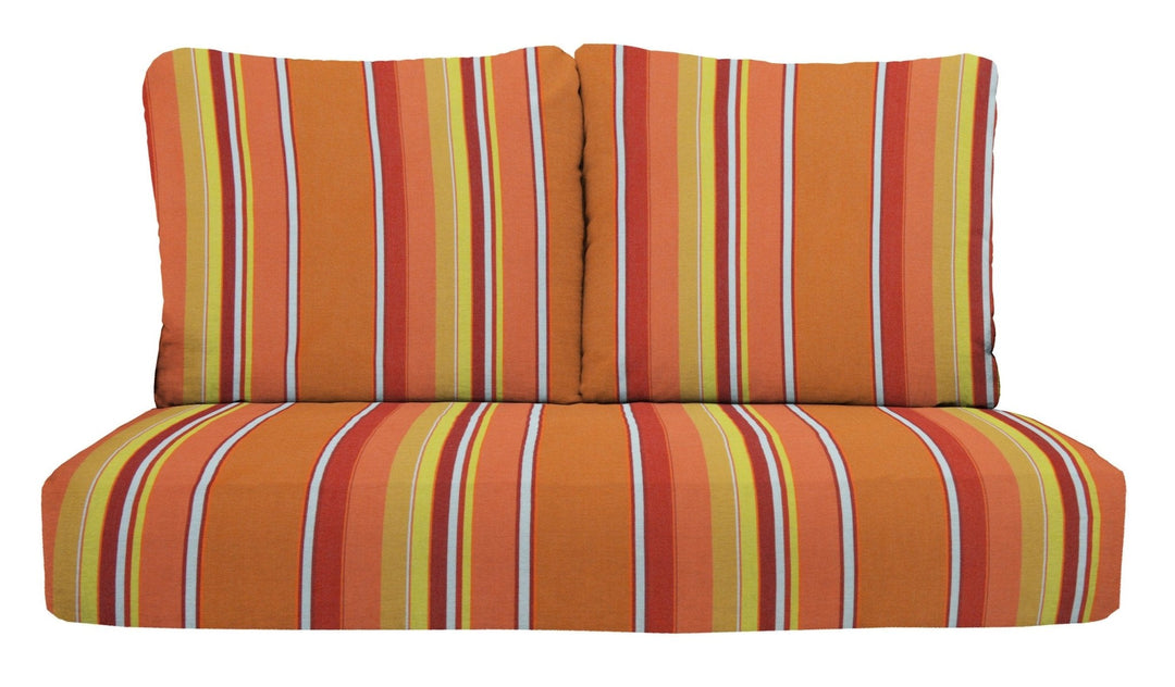 Deep Seating Loveseat Cushion Set | 46" x 26" | Sunbrella Performance Fabric | Sunbrella Dolce Mango - RSH Decor