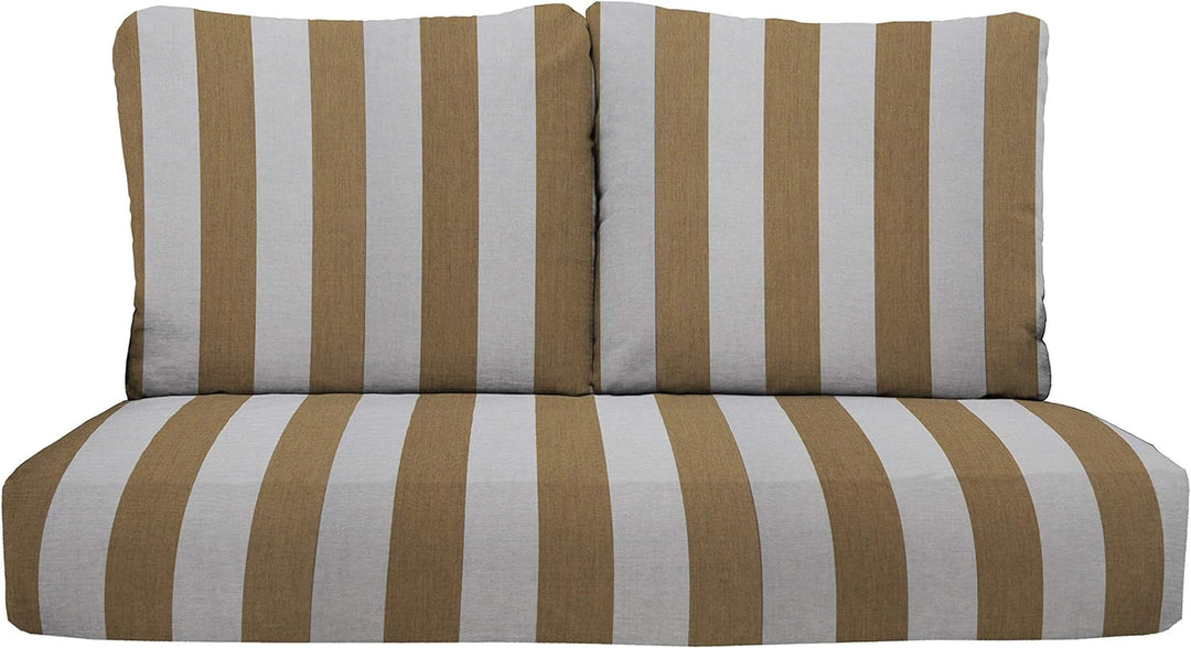 Deep Seating Loveseat Cushion Set | 46" x 26" | Sunbrella Performance Fabric | Sunbrella Maxim Heather Beige - RSH Decor