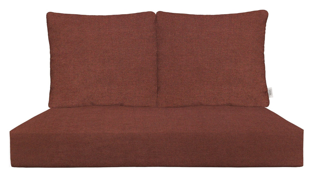 Deep Seating Loveseat Cushion Set | Sunbrella Performance Fabric | Garnet & Black Collection - RSH Decor