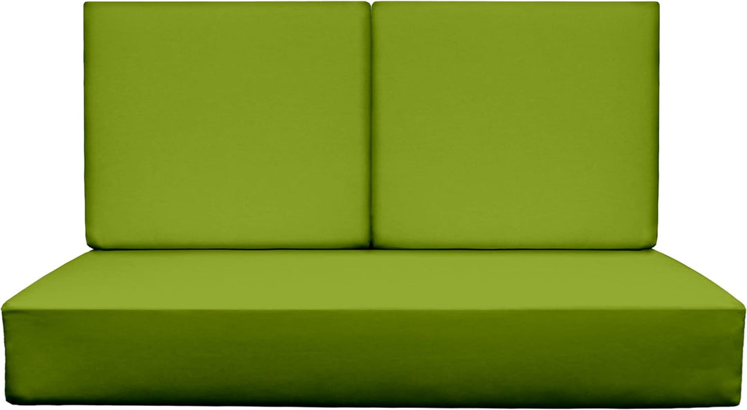 Deep Seating Loveseat Cushion Set with Foam Backs | 1 Loveseat 46” W x 26” D x 5" & 2 Foam Backs 23” W x 21” H x 3" | Kiwi Green | SUMMER FLASH SALE - RSH Decor