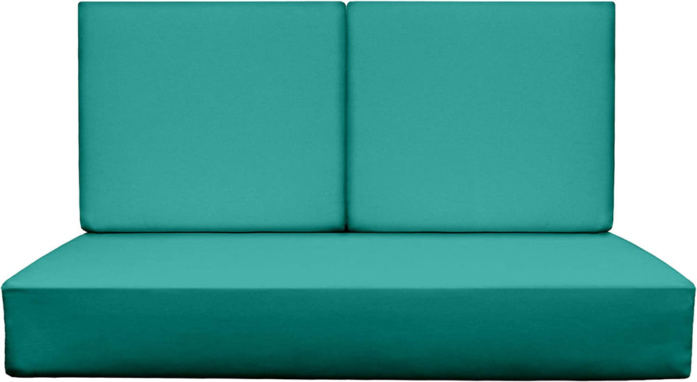 Deep Seating Loveseat Cushion Set with Foam Backs | All Weather Polyester Fabric | 1 Loveseat 46” W x 26” D x 5" & 2 Foam Backs 23” W x 21” H x 3" | SPRING FLASH SALE - RSH Decor
