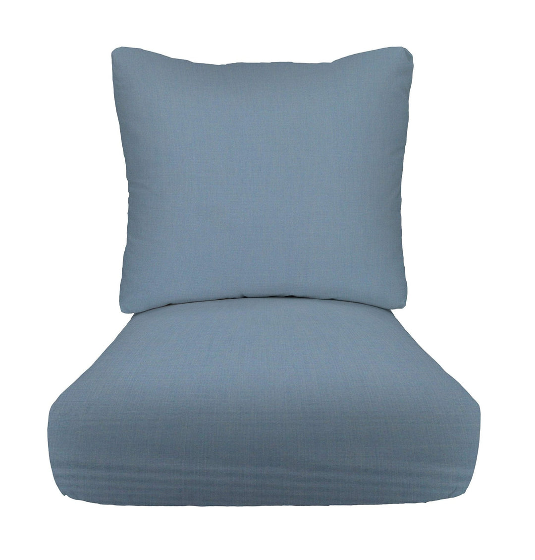 Deep Seating Pillow Back Chair Cushion Set | Sunbrella Performance Fabric | Sunbrella Canvas Air Blue - RSH Decor