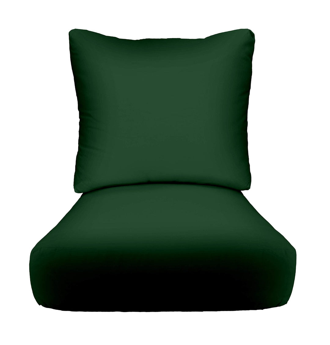 Deep Seating Pillow Back Chair Cushion Set | Sunbrella Performance Fabric | Sunbrella Canvas Forest Green - RSH Decor