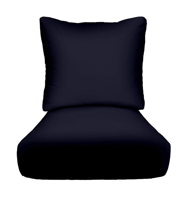 Deep Seating Pillow Back Chair Cushion Set | Sunbrella Performance Fabric | Sunbrella Canvas Navy - RSH Decor