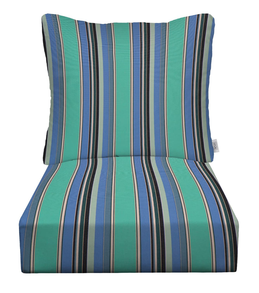 Deep Seating Pillow Back Chair Cushion Set | Sunbrella Performance Fabric | Sunbrella Dolce Oasis - RSH Decor
