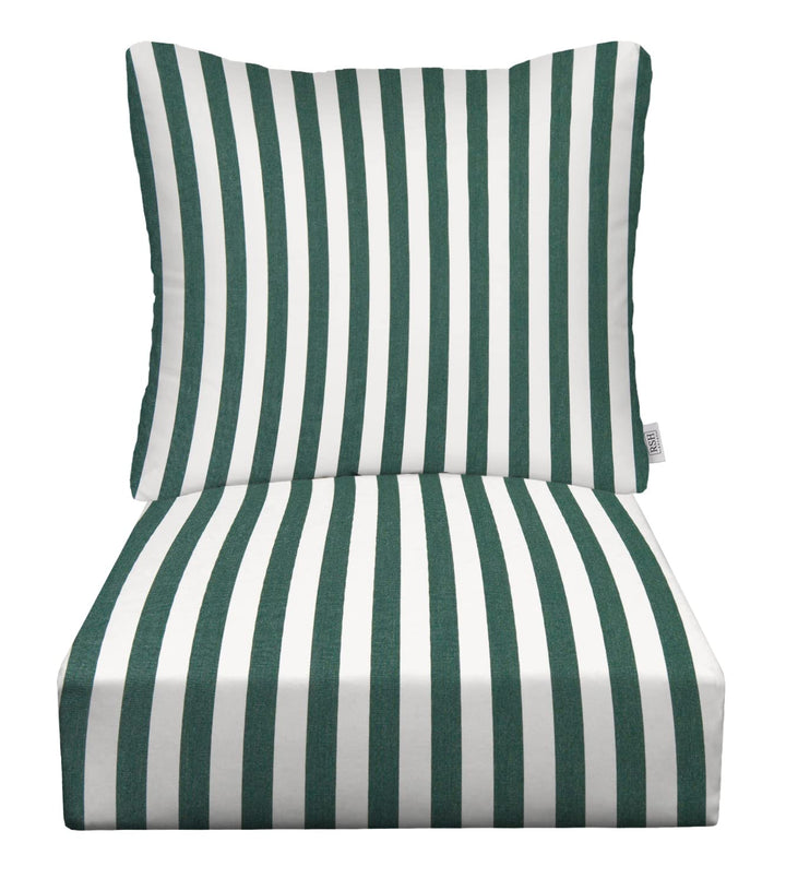 Deep Seating Pillow Back Chair Cushion Set | Sunbrella Performance Fabric | Sunbrella Mason Forest Green - RSH Decor