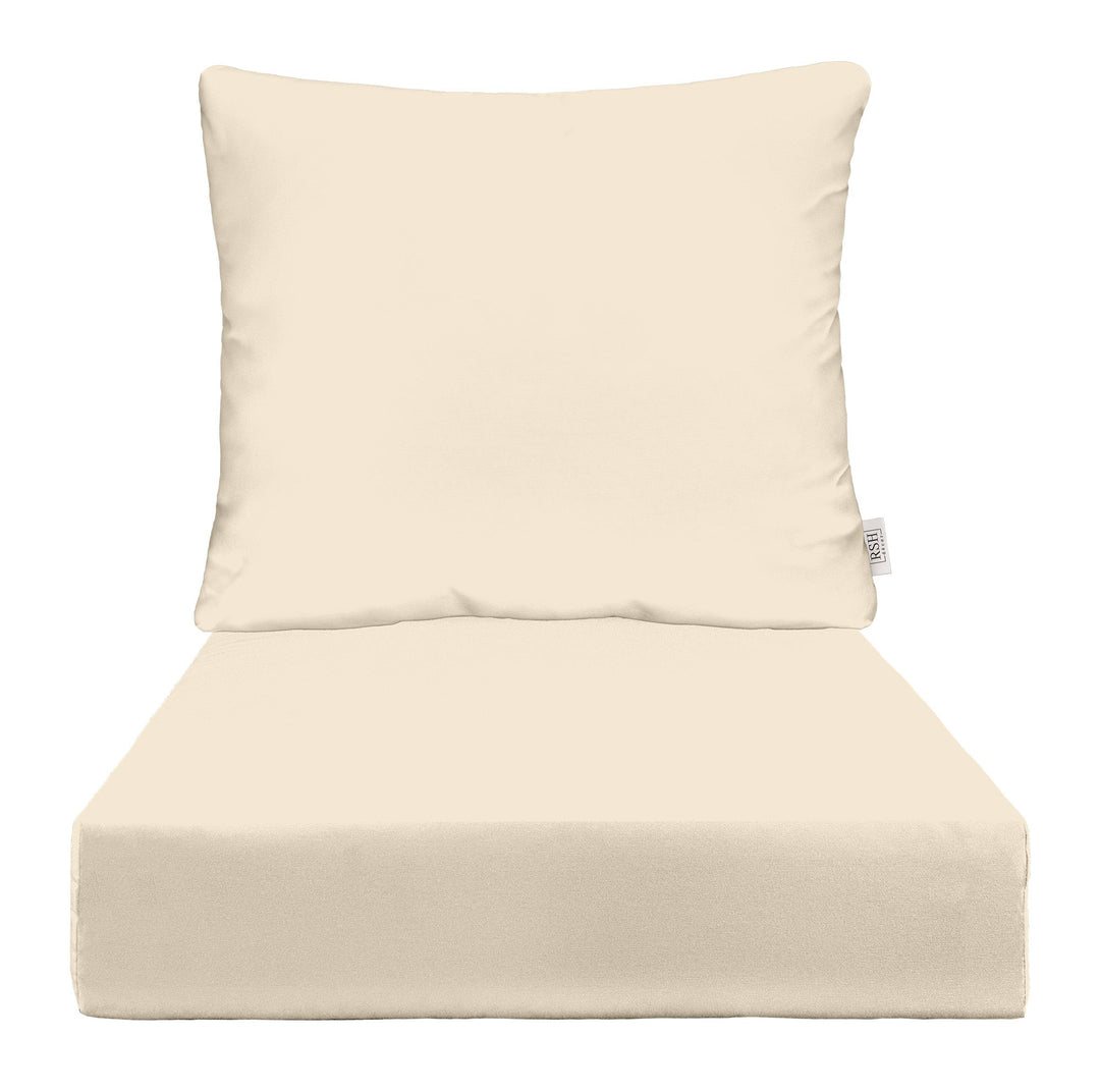 Deep Seating Pillow Back Chair Cushion Set | Sunbrella Solids - RSH Decor