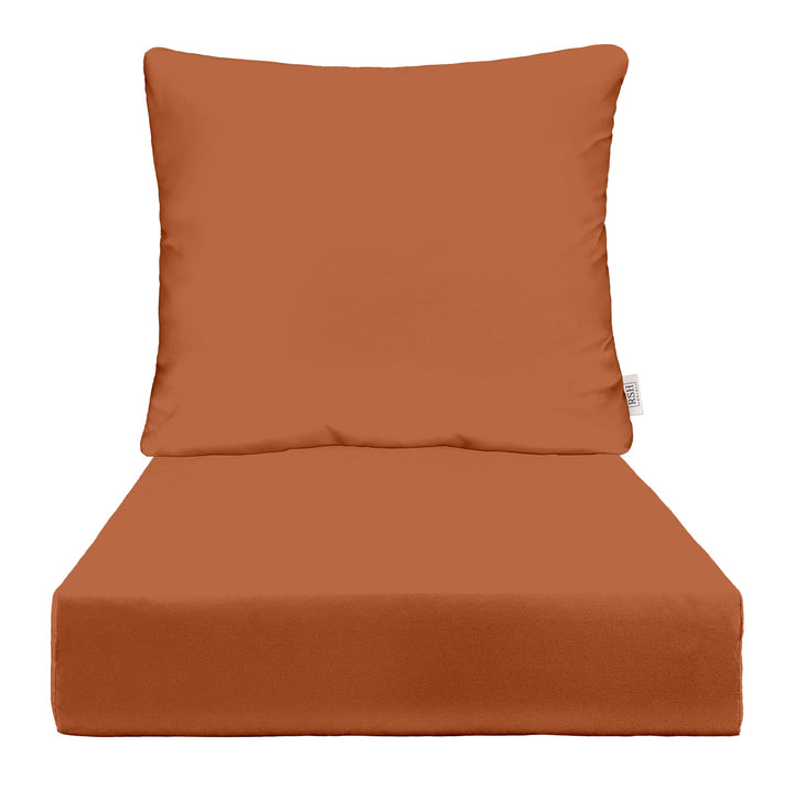 Deep Seating Pillow Back Chair Cushion Set | Sunbrella Solids - RSH Decor