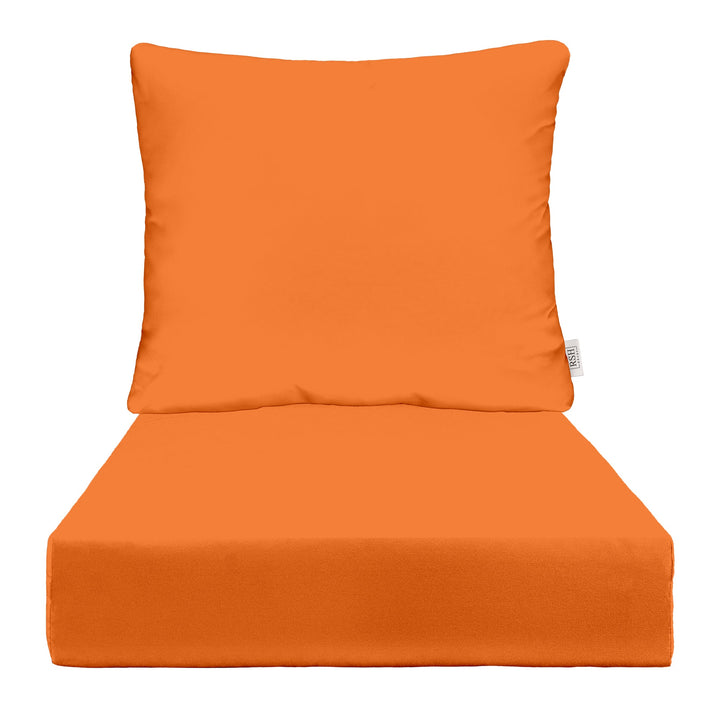 Deep Seating Pillow Back Chair Cushion Set | Sunbrella Solids - RSH Decor