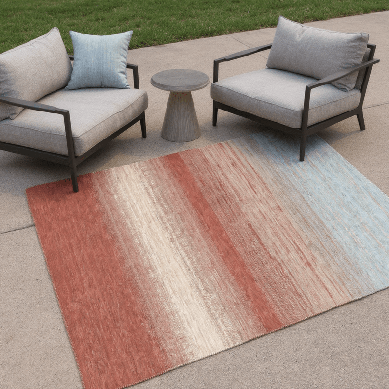 Desert Sunset Orange Outdoor Rug | Treasure Garden - RSH Decor