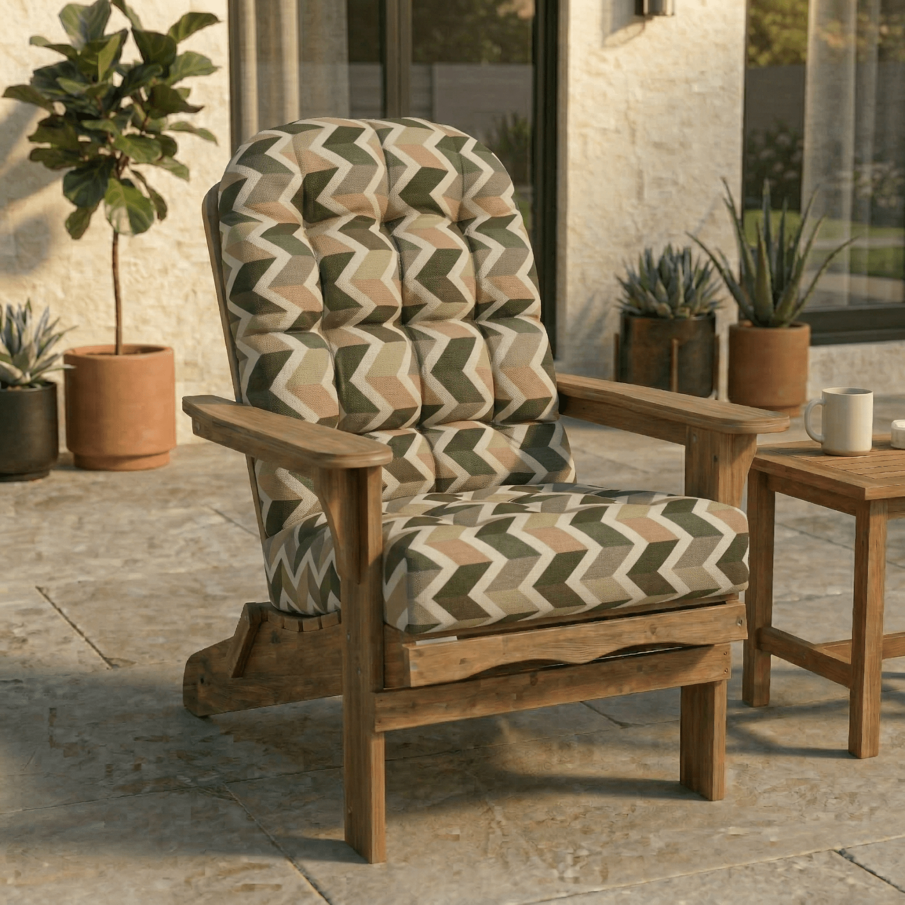 Designer Select Patterns Tufted Adirondack Chair Cushion - RSH Decor