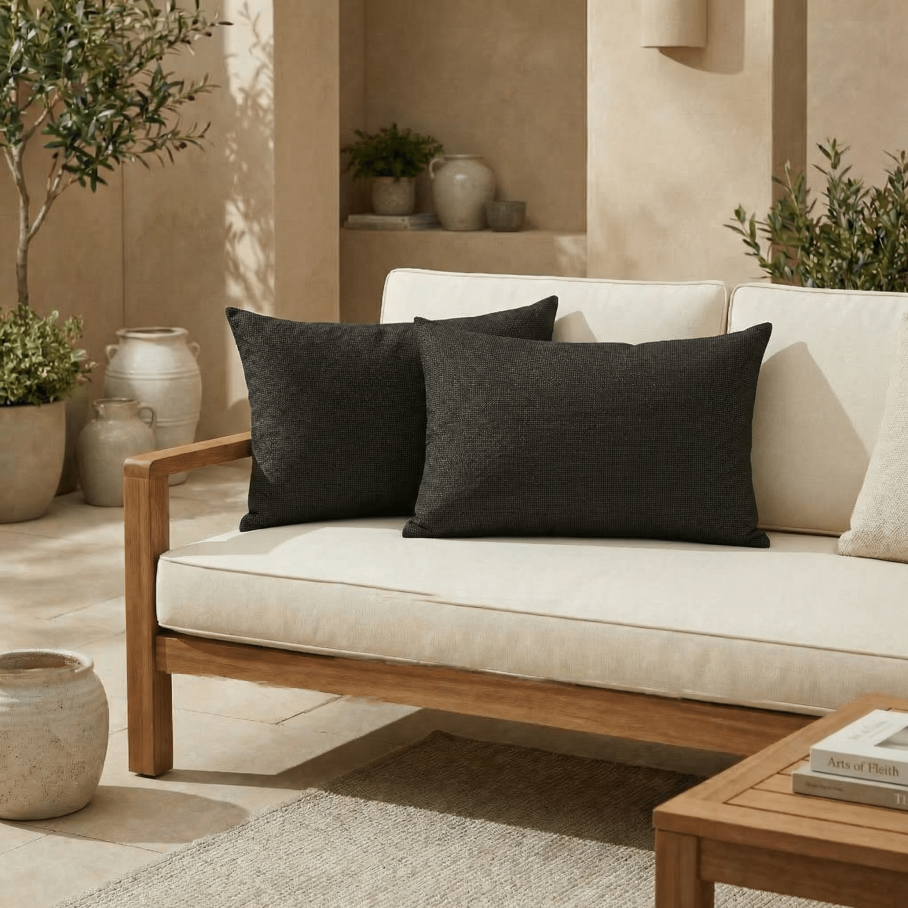 Designer Select Solids Set of 2 Lumbar Throw Pillows - RSH Decor