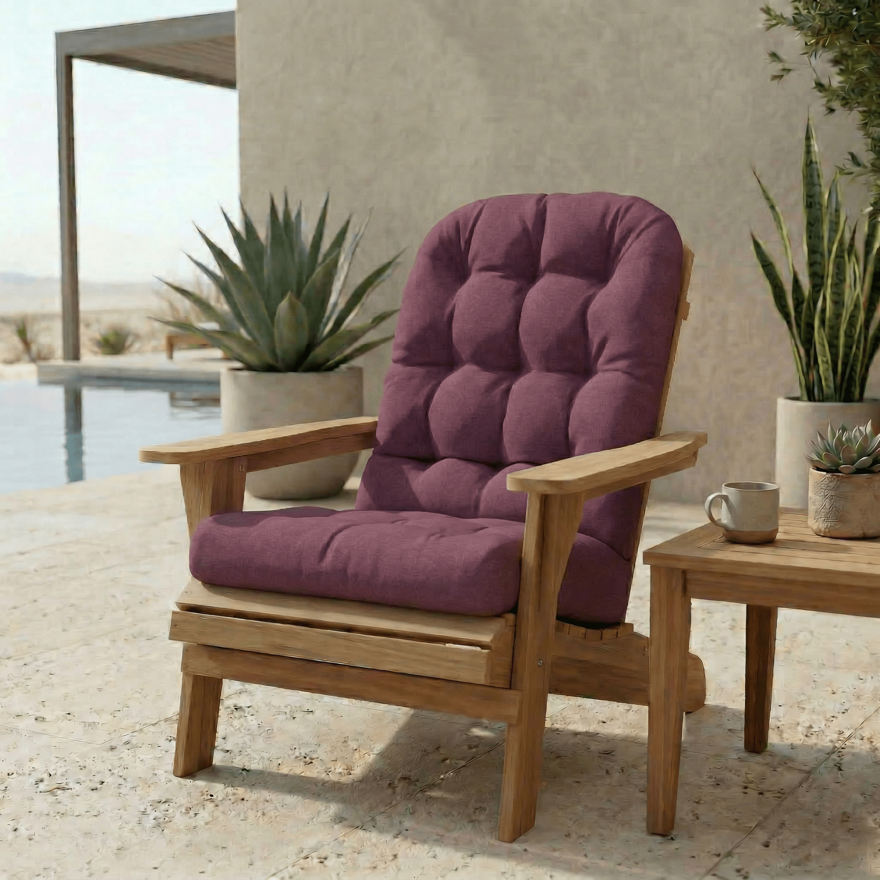 Designer Select Solids Tufted Adirondack Chair Cushion - RSH Decor