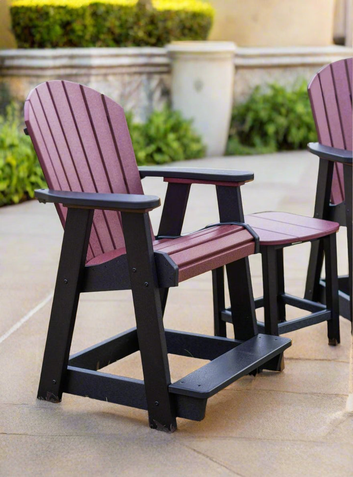 Fanback Counter Arm Chairs and Round Newport Counter Table Set | Garnet & Black Collection - RSH Decor