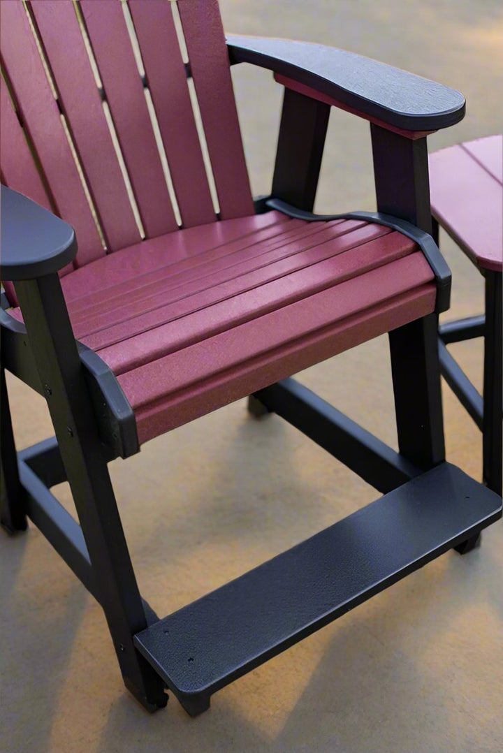 Fanback Counter Arm Chairs and Round Newport Counter Table Set | Garnet & Black Collection - RSH Decor