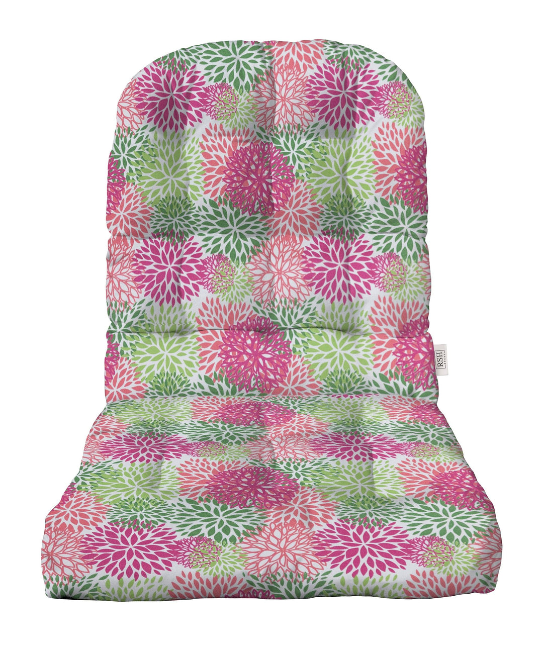 Pink Tufted Adirondack Chair Cushion with All-Weather Polyester Spun Fabric