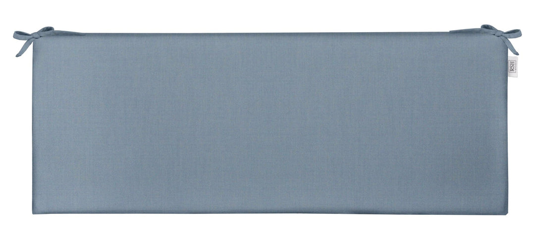 Foam Bench Cushion with Ties | Sunbrella Performance Fabric | Sunbrella Canvas Air Blue - RSH Decor