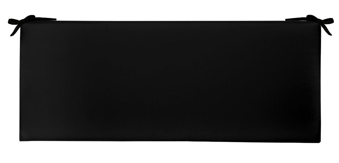 Foam Bench Cushion with Ties | Sunbrella Performance Fabric | Sunbrella Canvas Black - RSH Decor