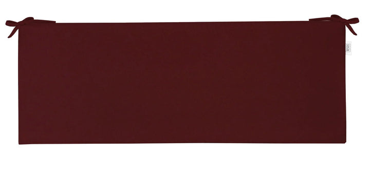 Foam Bench Cushion with Ties | Sunbrella Performance Fabric | Sunbrella Canvas Burgundy - RSH Decor